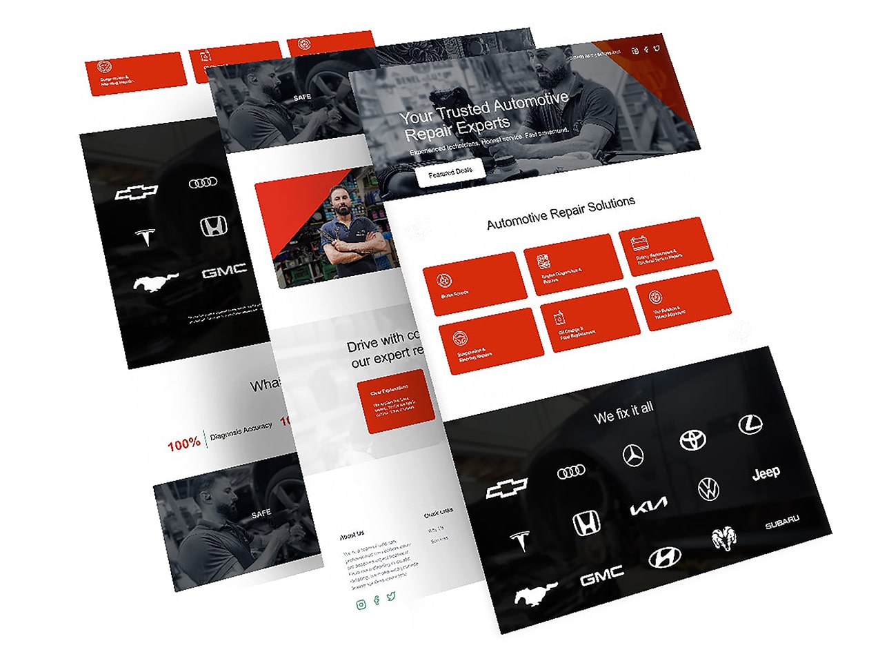Benel Auto Repair website mockup