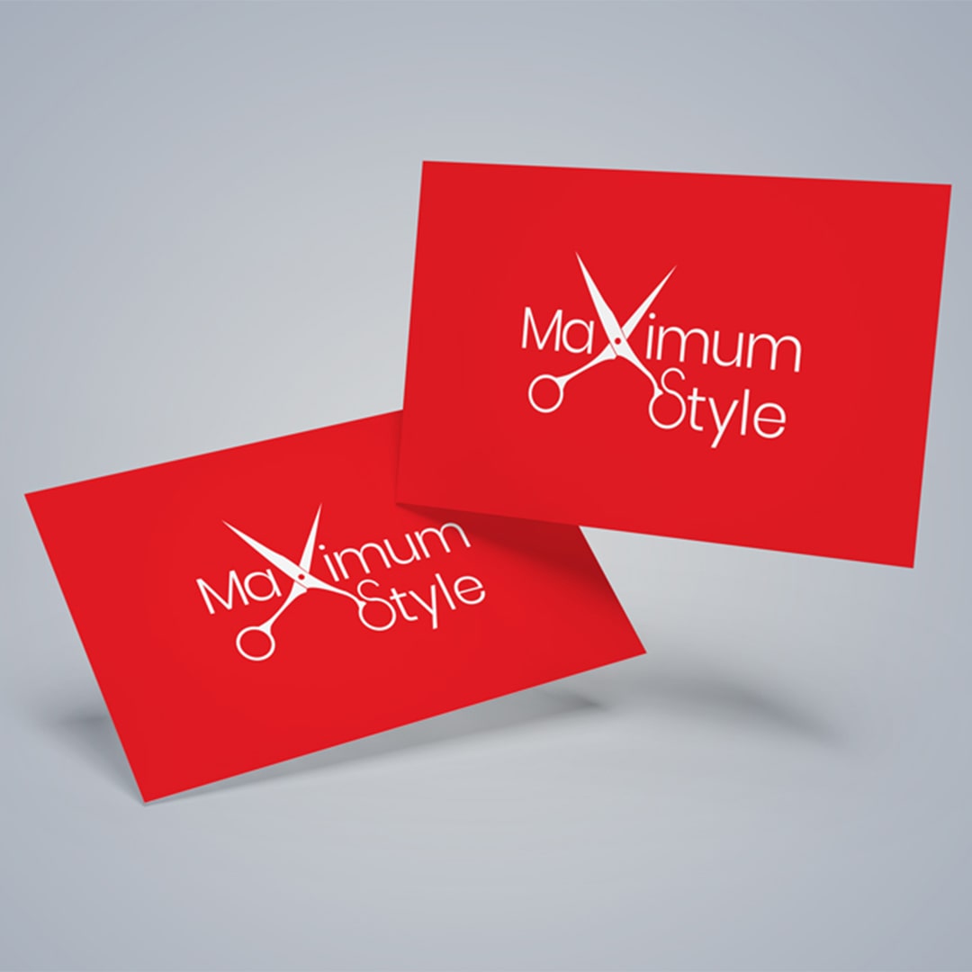Logo design mockup for Canadian hair salon showing typography and color palette.